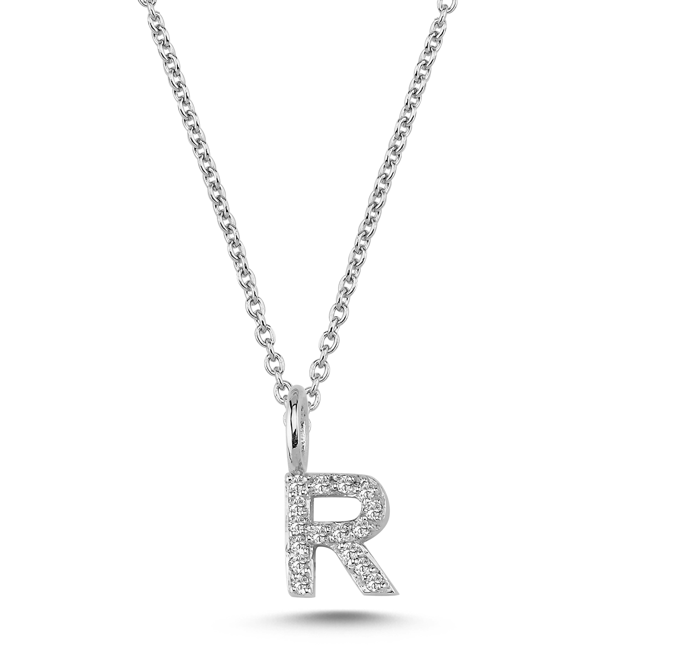 Nuran Bogstav vedhæng "R" med pavé V2201-R 0080