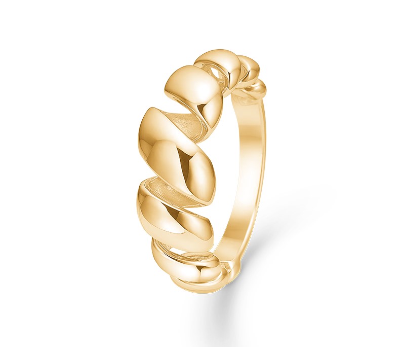 Mads Z Swirl ring i 14 kt. guld 1540059