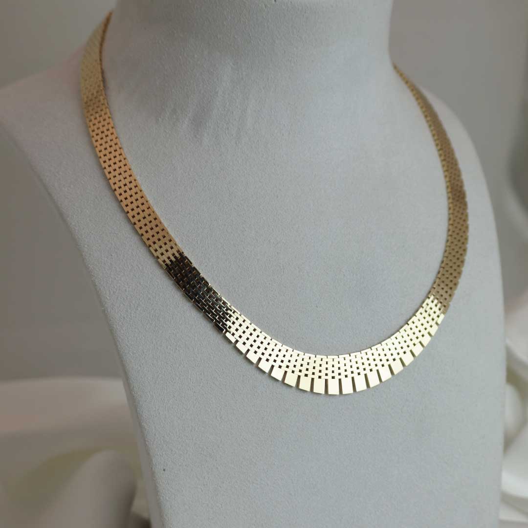 BNH Mursten Halskæde m. forløb 14 kt 13,5 mm