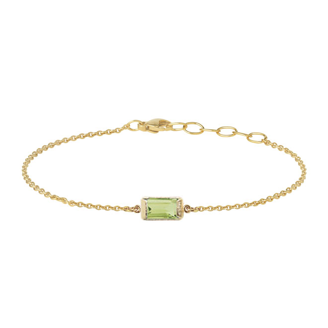 Heiring Square Armbånd Grøn Peridot 29-9-94
