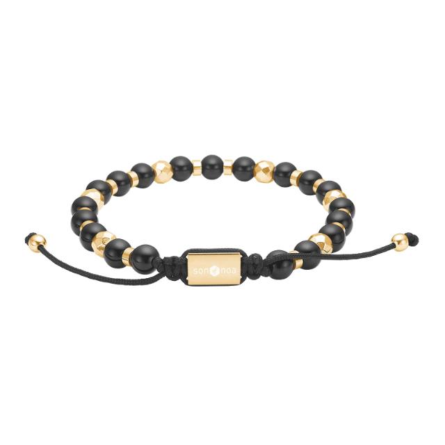 Son of Noa Armbånd Black Agate og IP Gold 80890492800