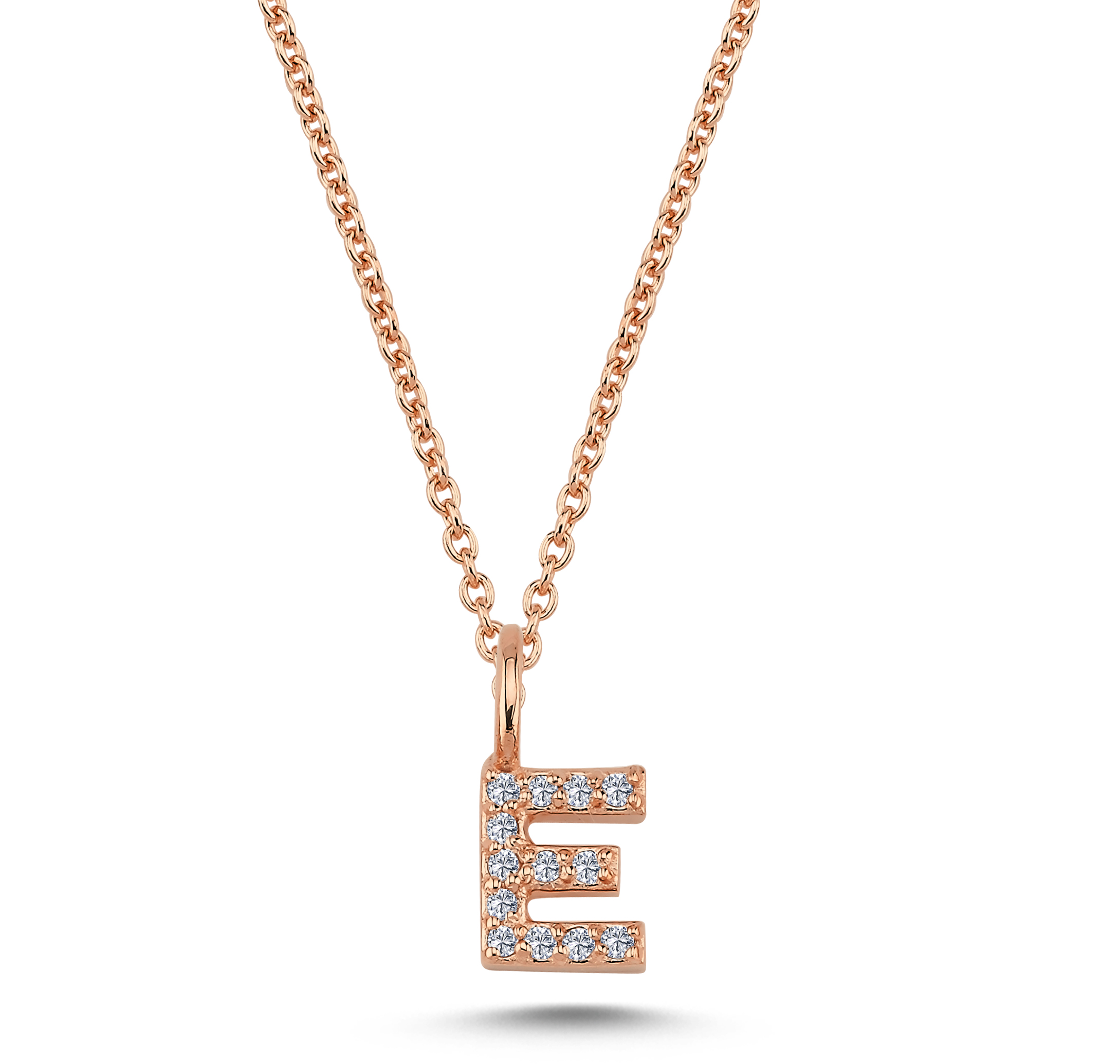 Nuran Bogstav vedhæng "E" med pavé V2201-E 0065