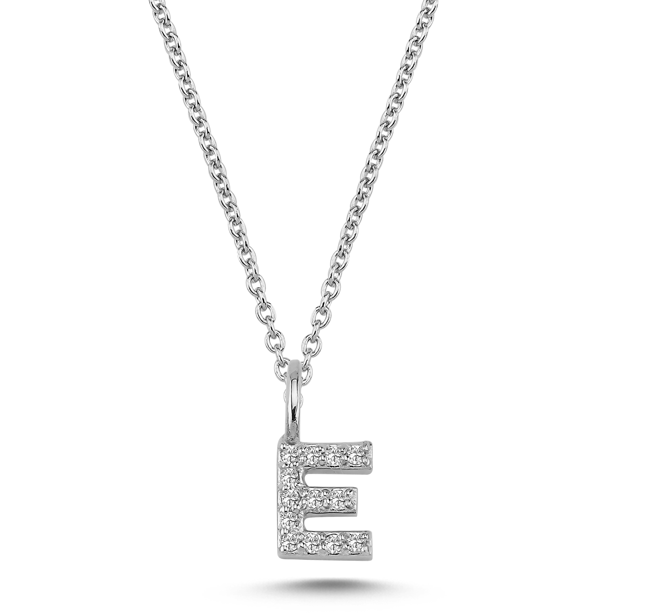 Nuran Bogstav vedhæng "E" med pavé V2201-E 0065