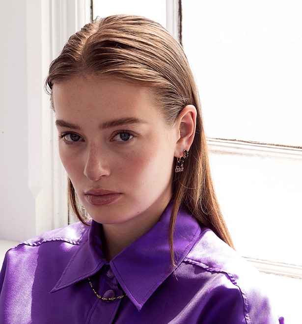 Carré Midnight 2023 Øreringe Sort Agat og Ametyst FH 4474 BAAM