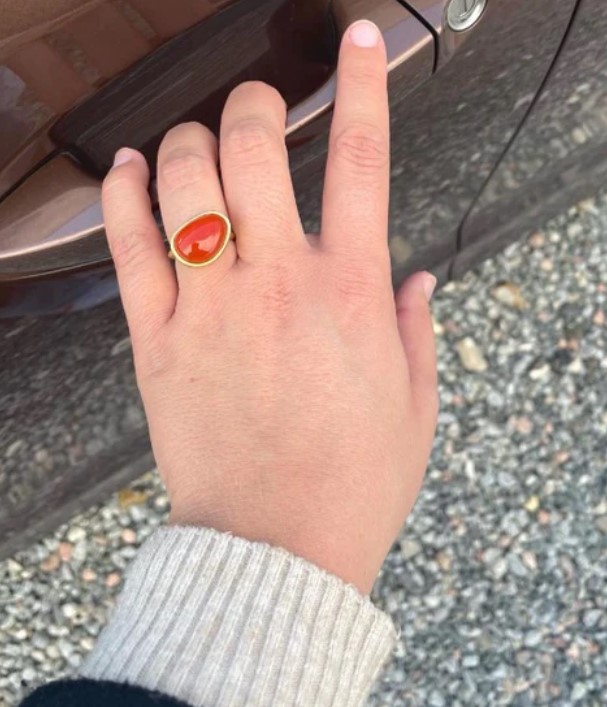 Heiring Kolo Ring med Mexican Agate 53-3-02FG