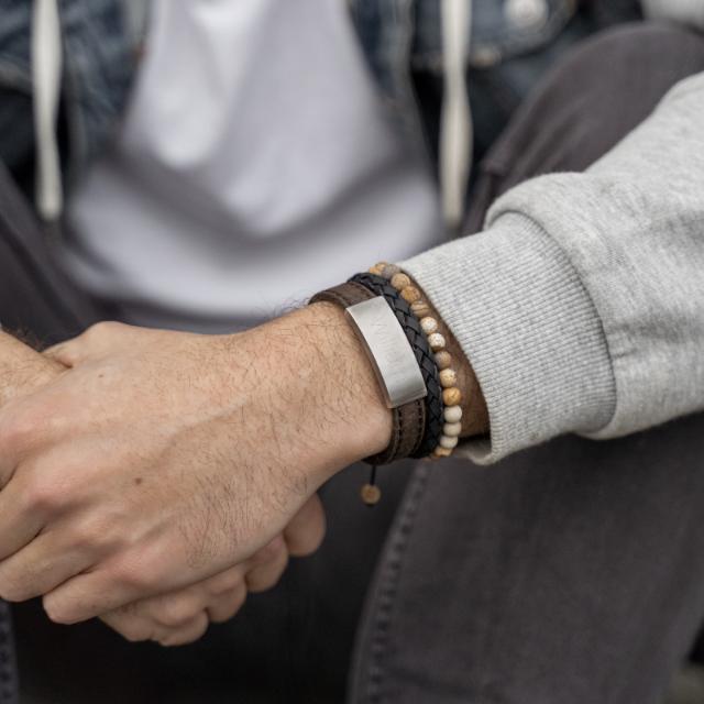 Son of Noa Armbånd Sort Kalveskind 19 cm 80970089119