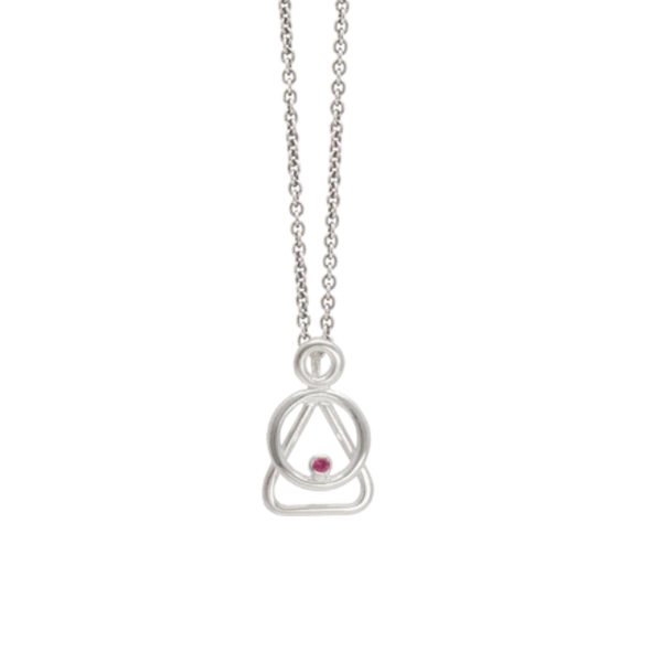 Heiring Mor Og Barn Vedhæng Med Rubin 51-5-63