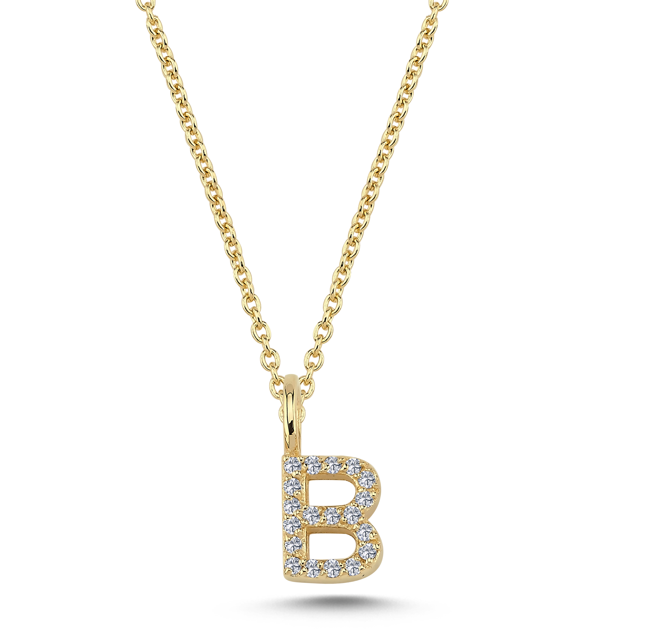 Nuran Bogstav vedhæng "B" med pavé V2201-B 0095