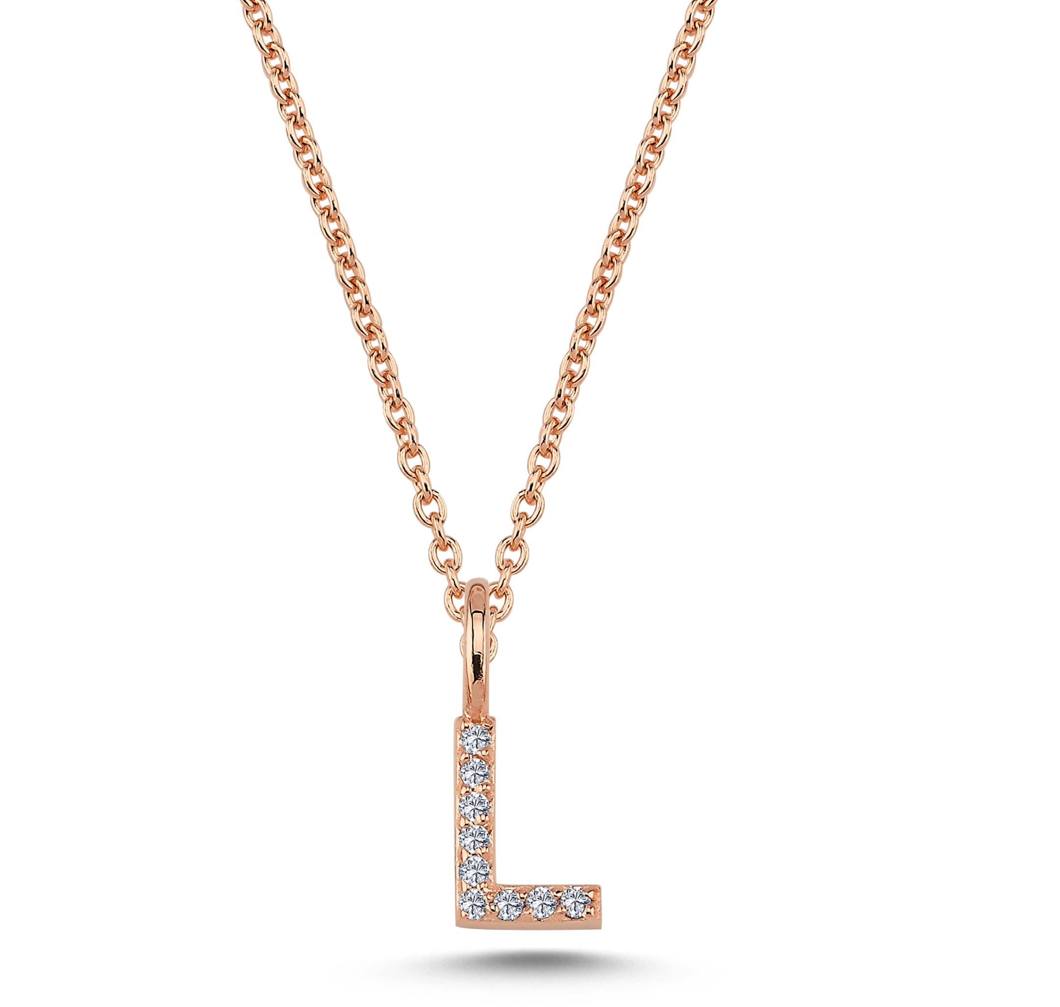 Nuran Bogstav vedhæng "L" med pavé V2201-L 0045