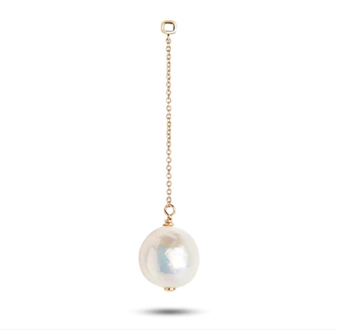Carré 10-Karat charm med barok Perle TLH 4139 BI 1pc.