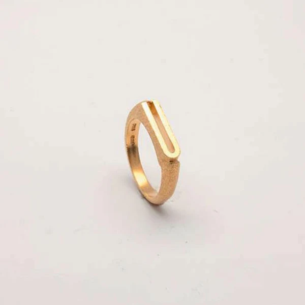 Heiring Initials Ring U Forgyldt 52-4-21FG