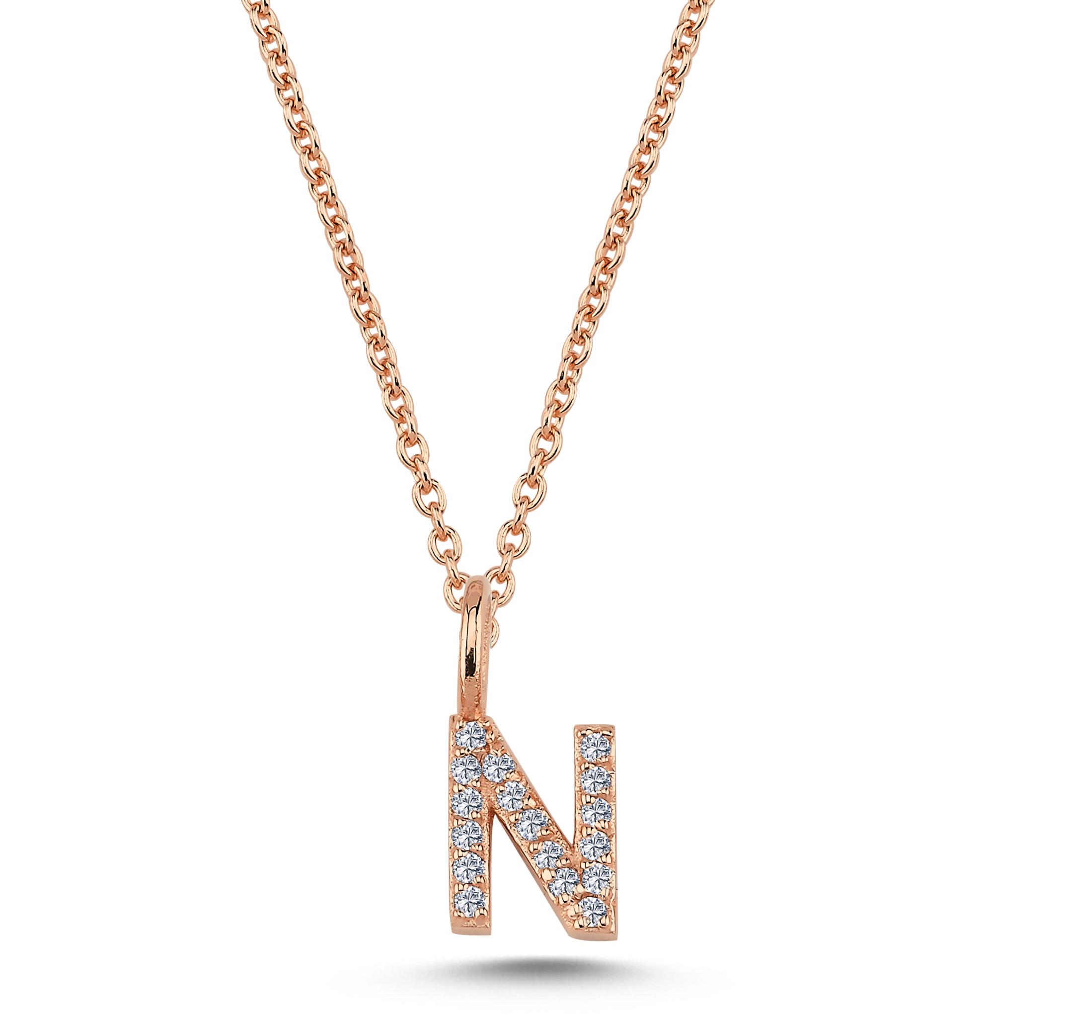 Nuran Bogstav vedhæng "N" med pavé V2201-N 0085