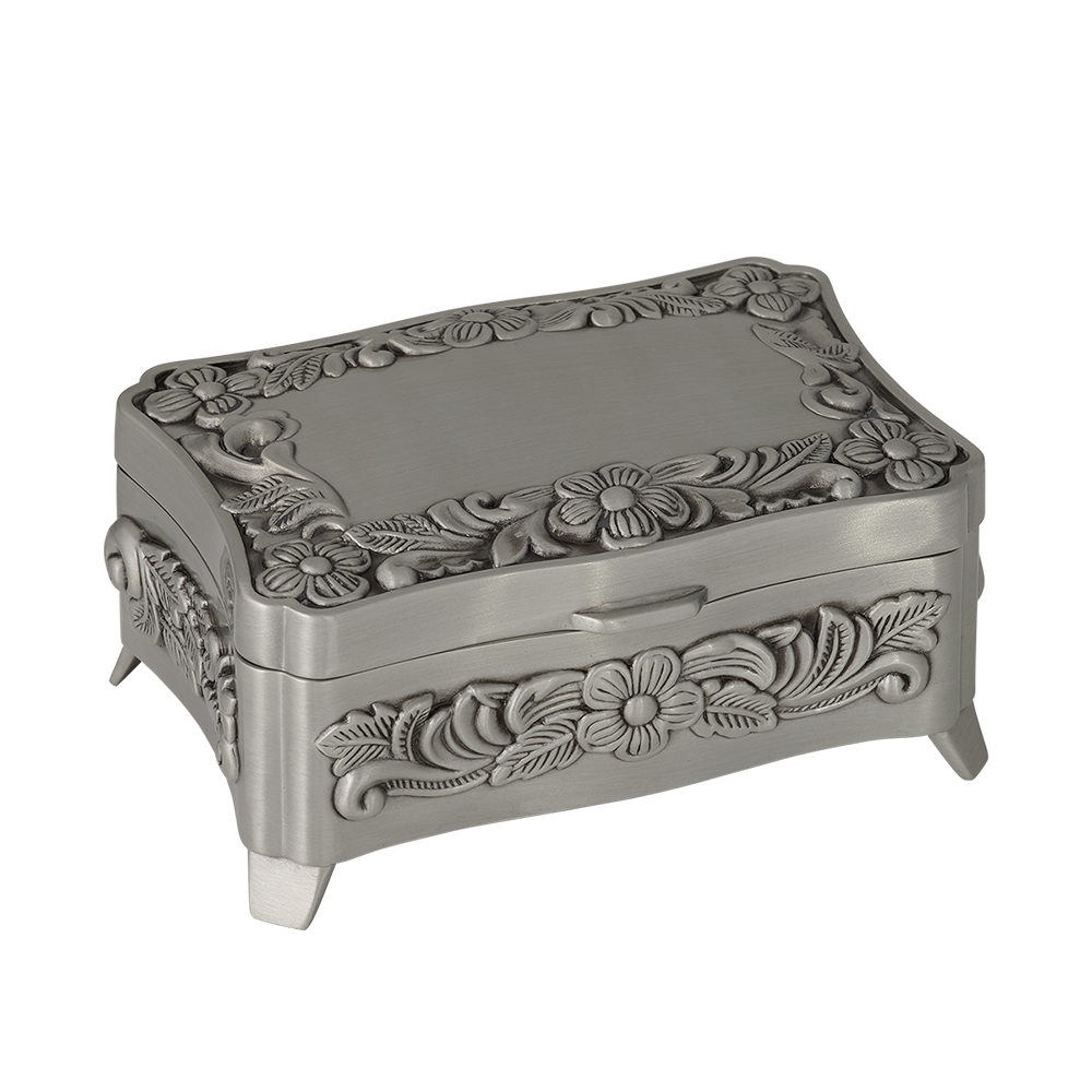 Nordahl Andersen Fortinnet smykkeskrin m. blomster 97015473494