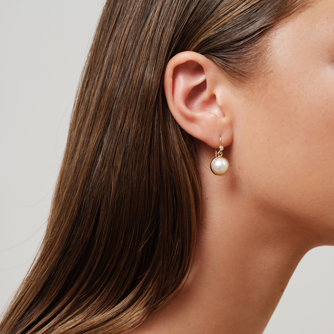 Julie Sandlau Prime Øreringe Perle YG14-HKS772WHPL