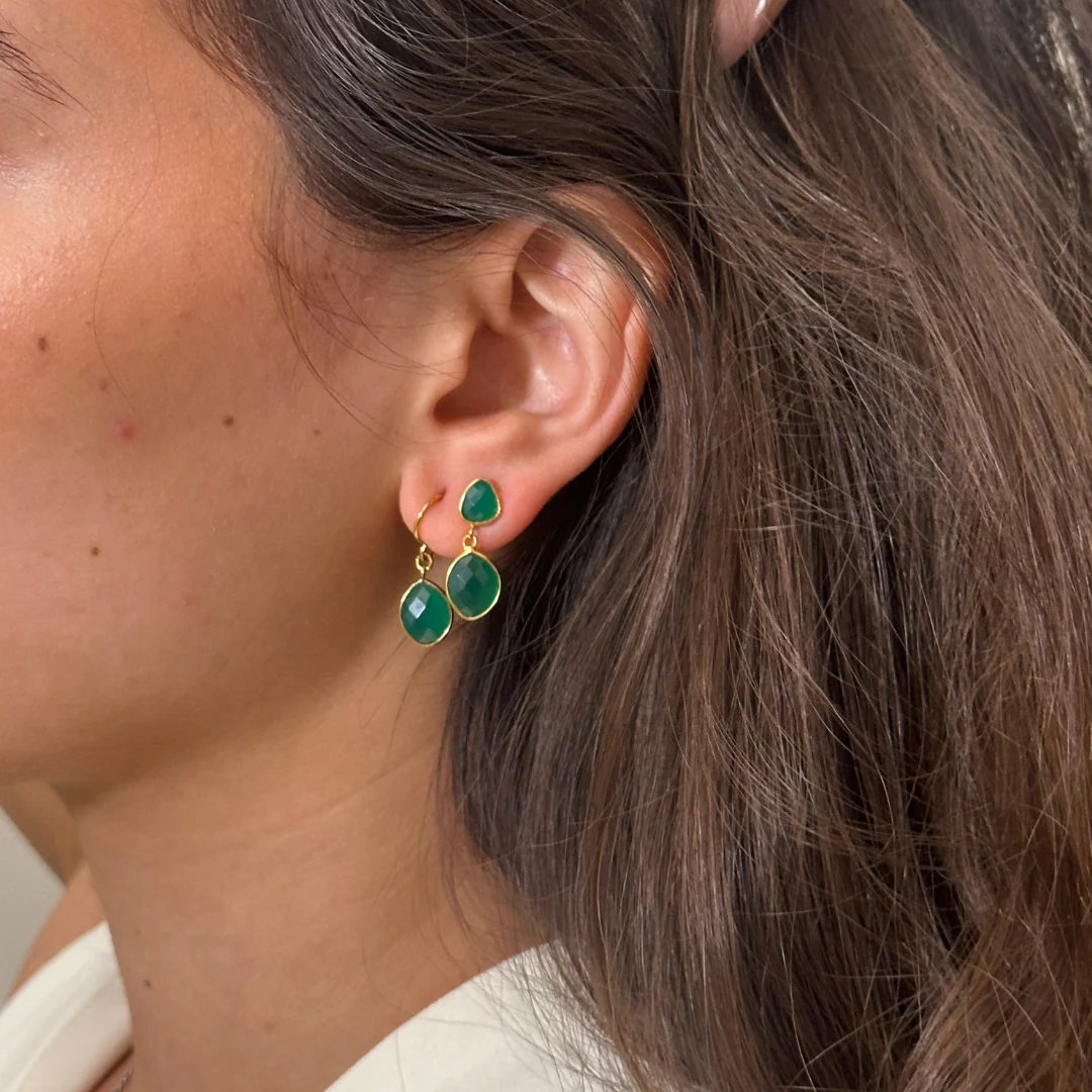 Izabel Camille Sara Øreringe a1866gsgreenonyx