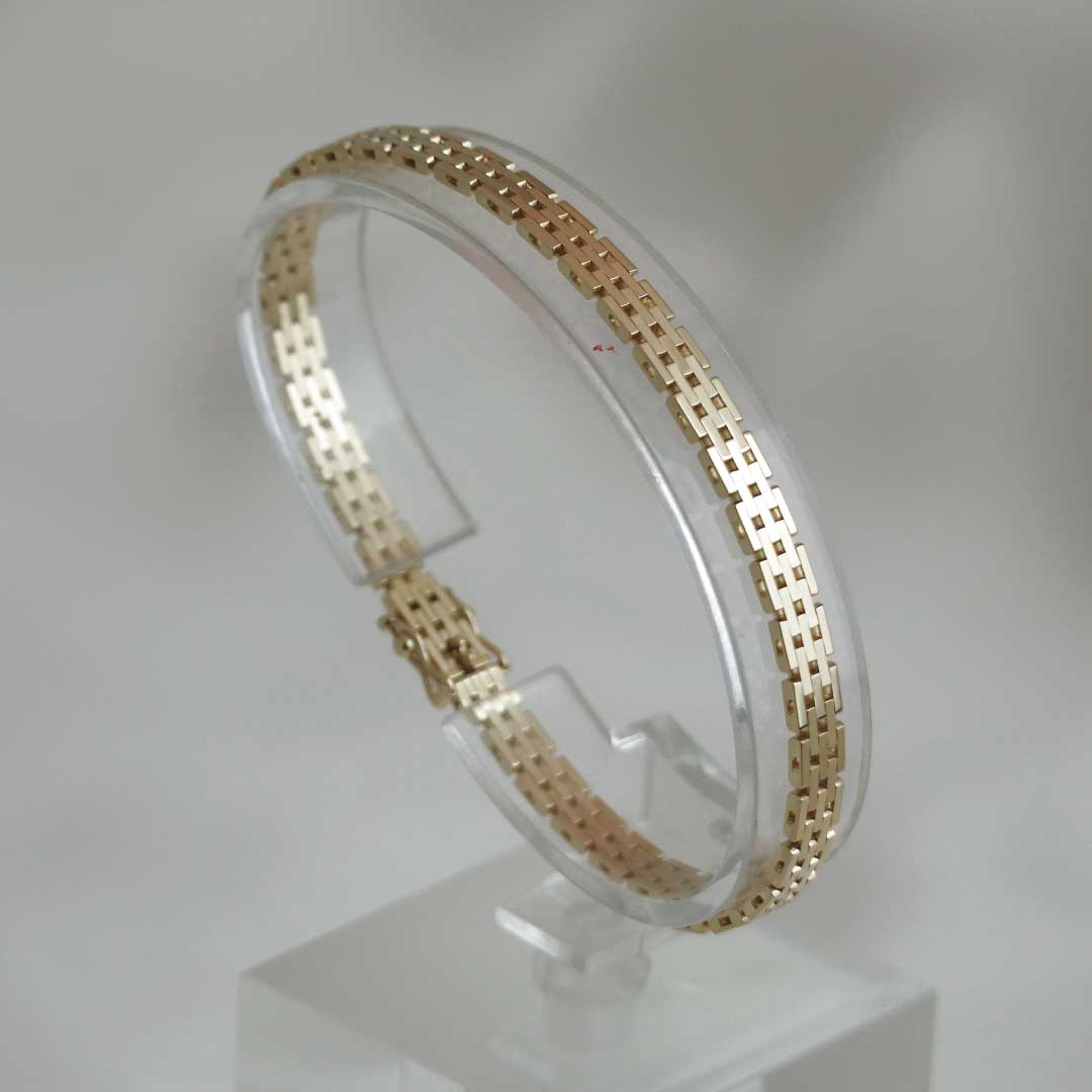 BNH Mursten Armbånd 14 kt 5,0mm