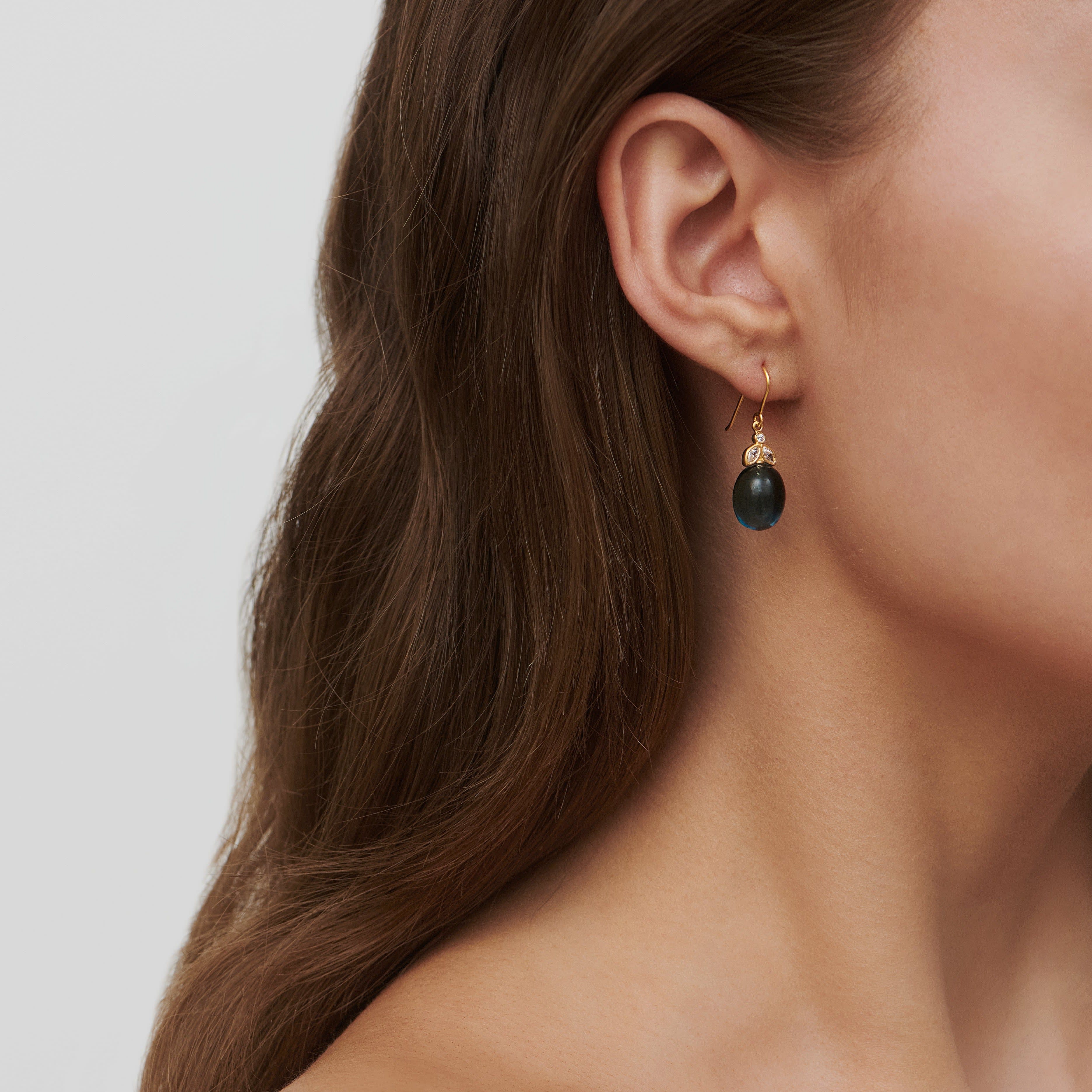 Julie Sandlau Tasha Øreringe London Blue Forgyldt HKS707GDLBCRCZ