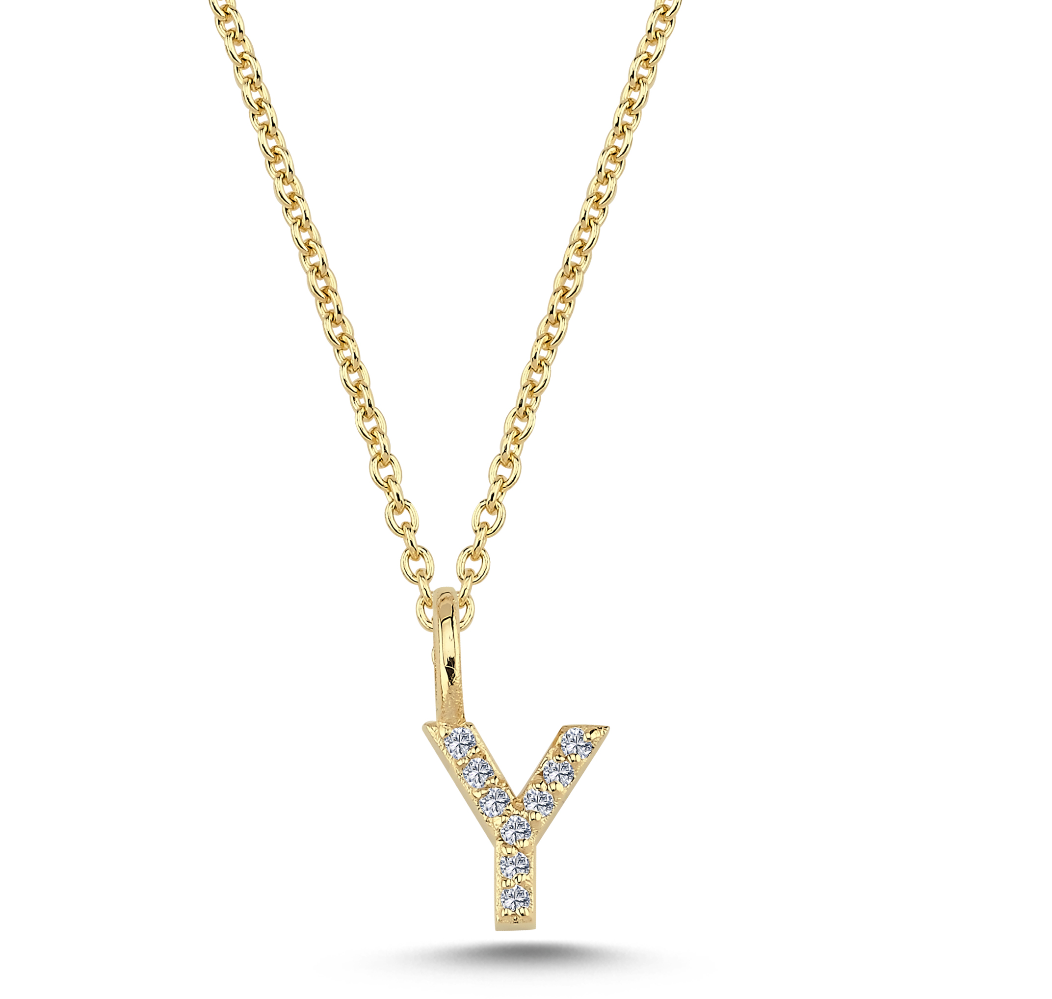 Nuran Bogstav vedhæng "Y" med pavé V2201-Y 0045