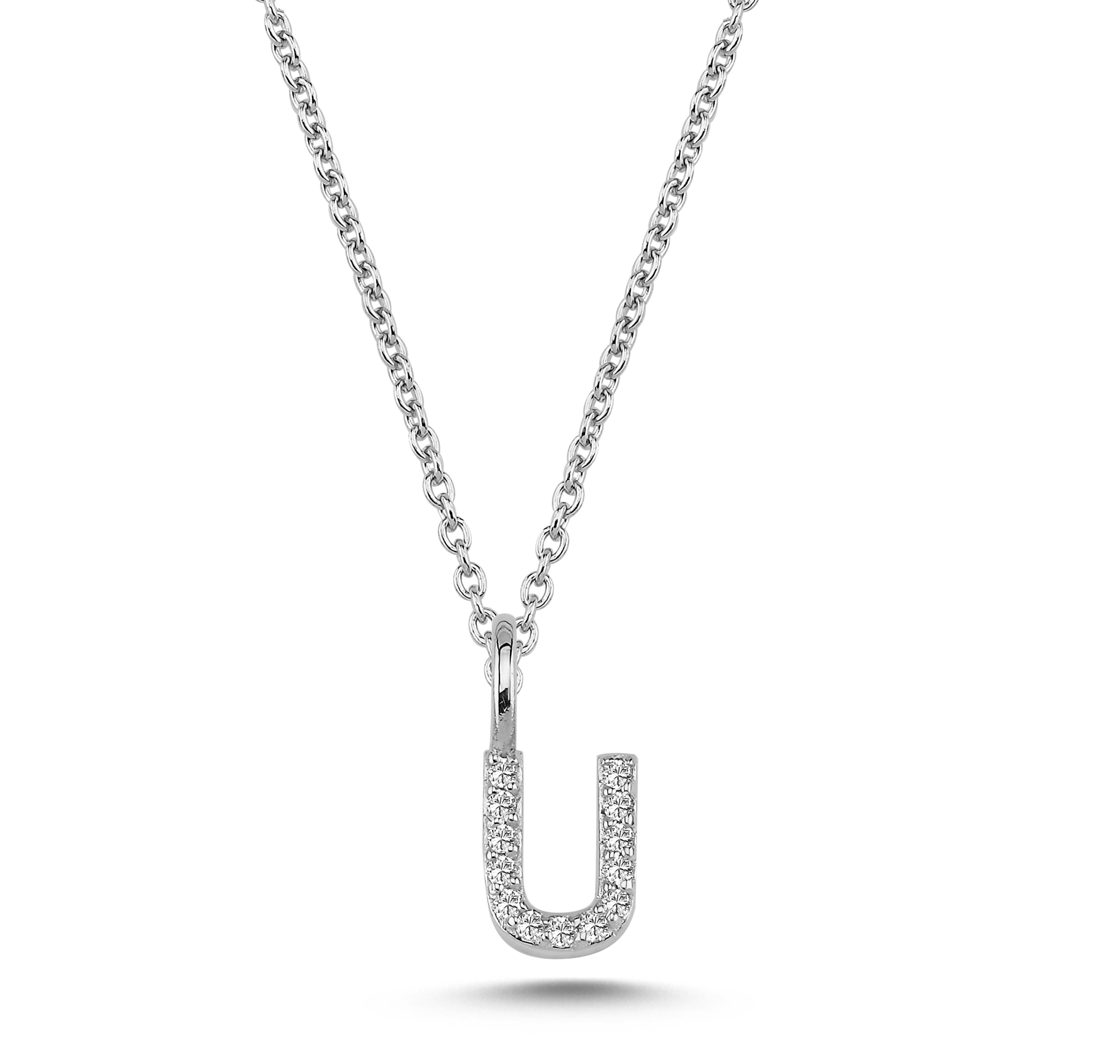 Nuran Bogstav vedhæng "U" med pavé V2201-U 0065