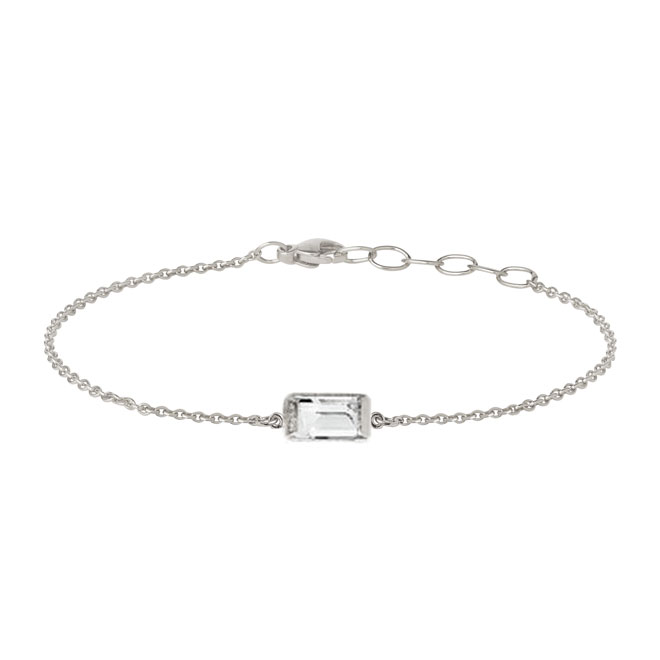 Heiring Square Armbånd Hvid Topas 29-9-93