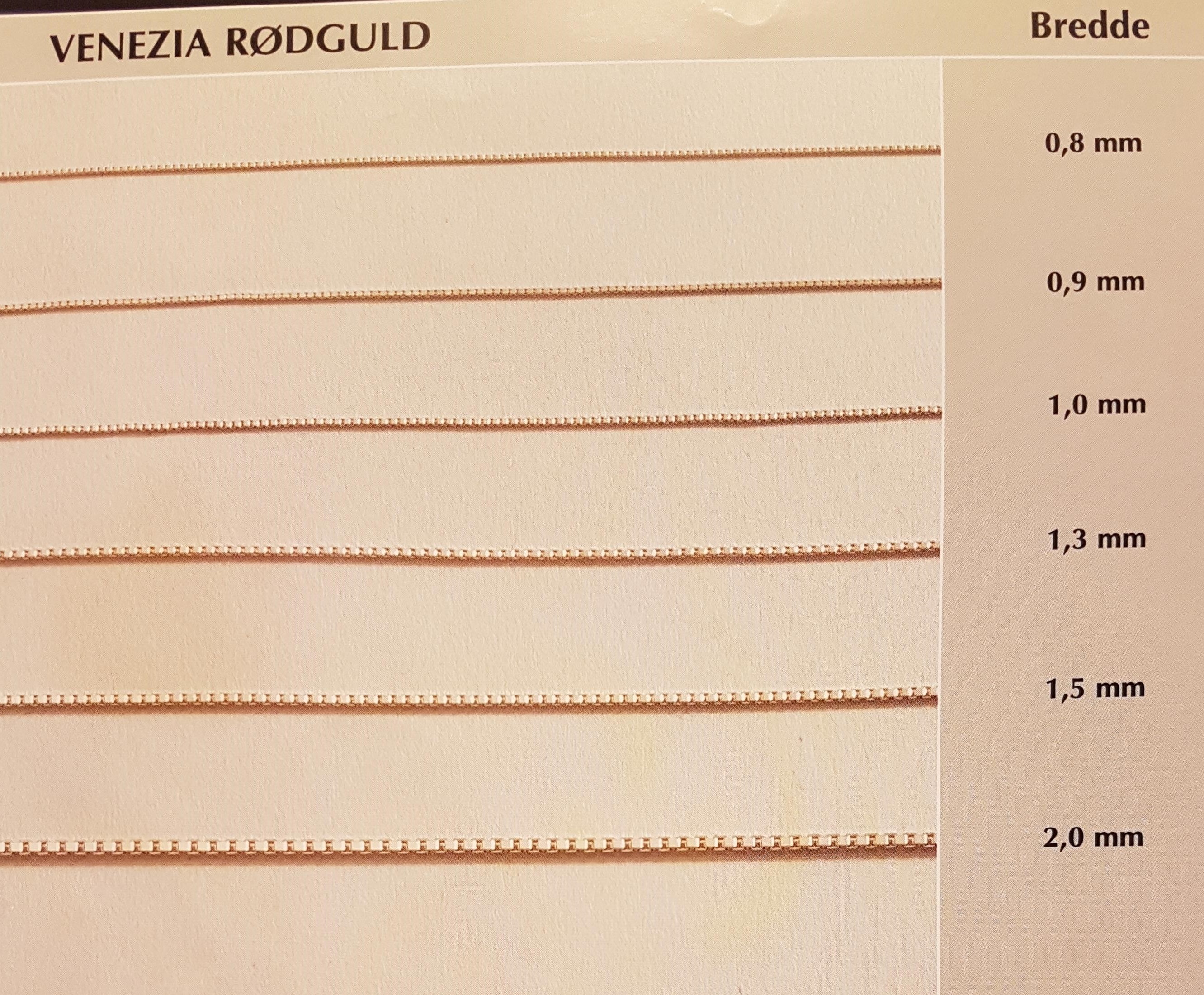 BNH Venezia Kæder 14 kt Guld 2,0 mm