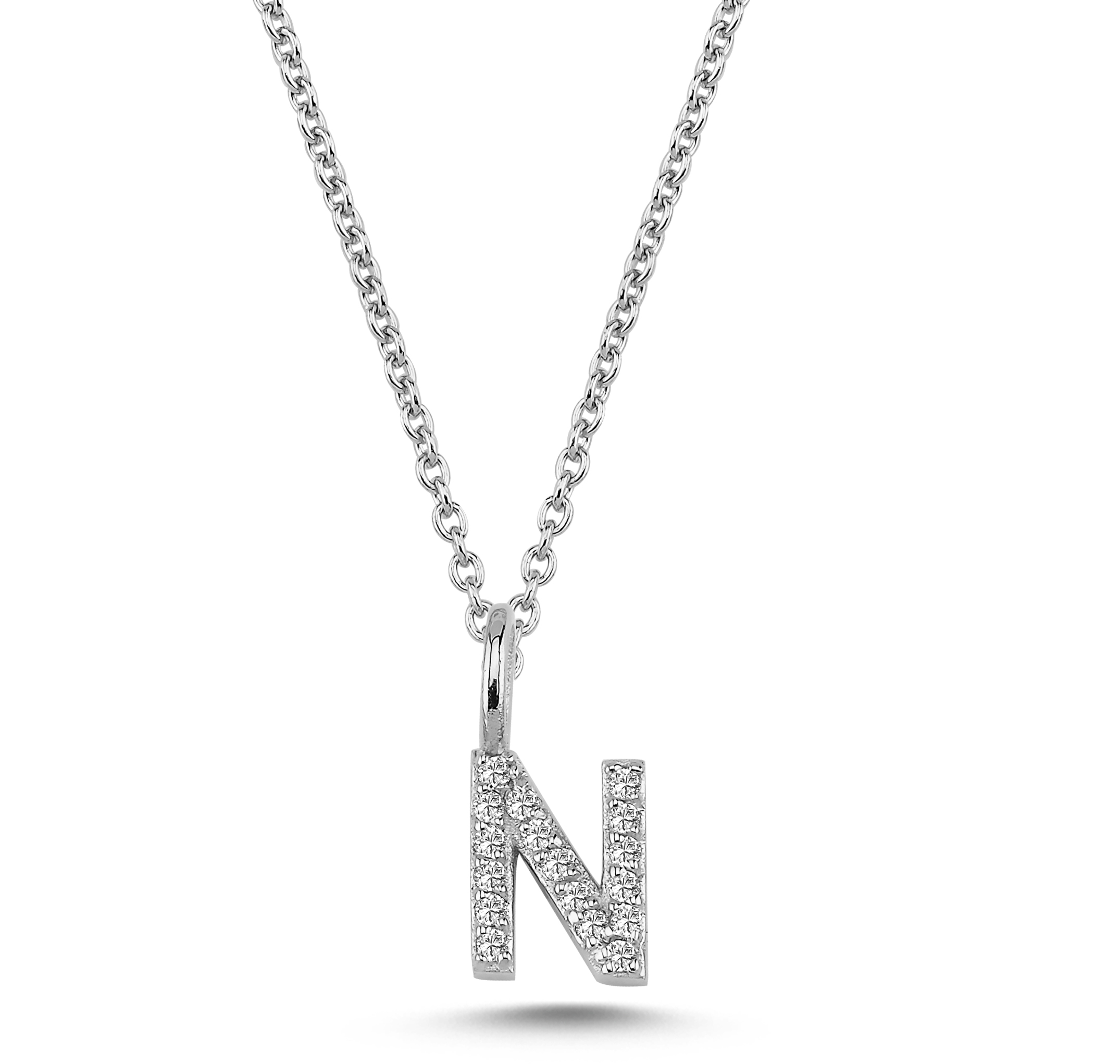 Nuran Bogstav vedhæng "N" med pavé V2201-N 0085