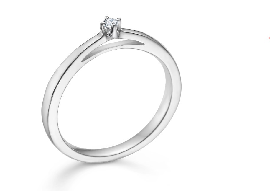 Mads Z CROWN ring 14 kt. hvidguld m. 0,04 ct diamant 1641604