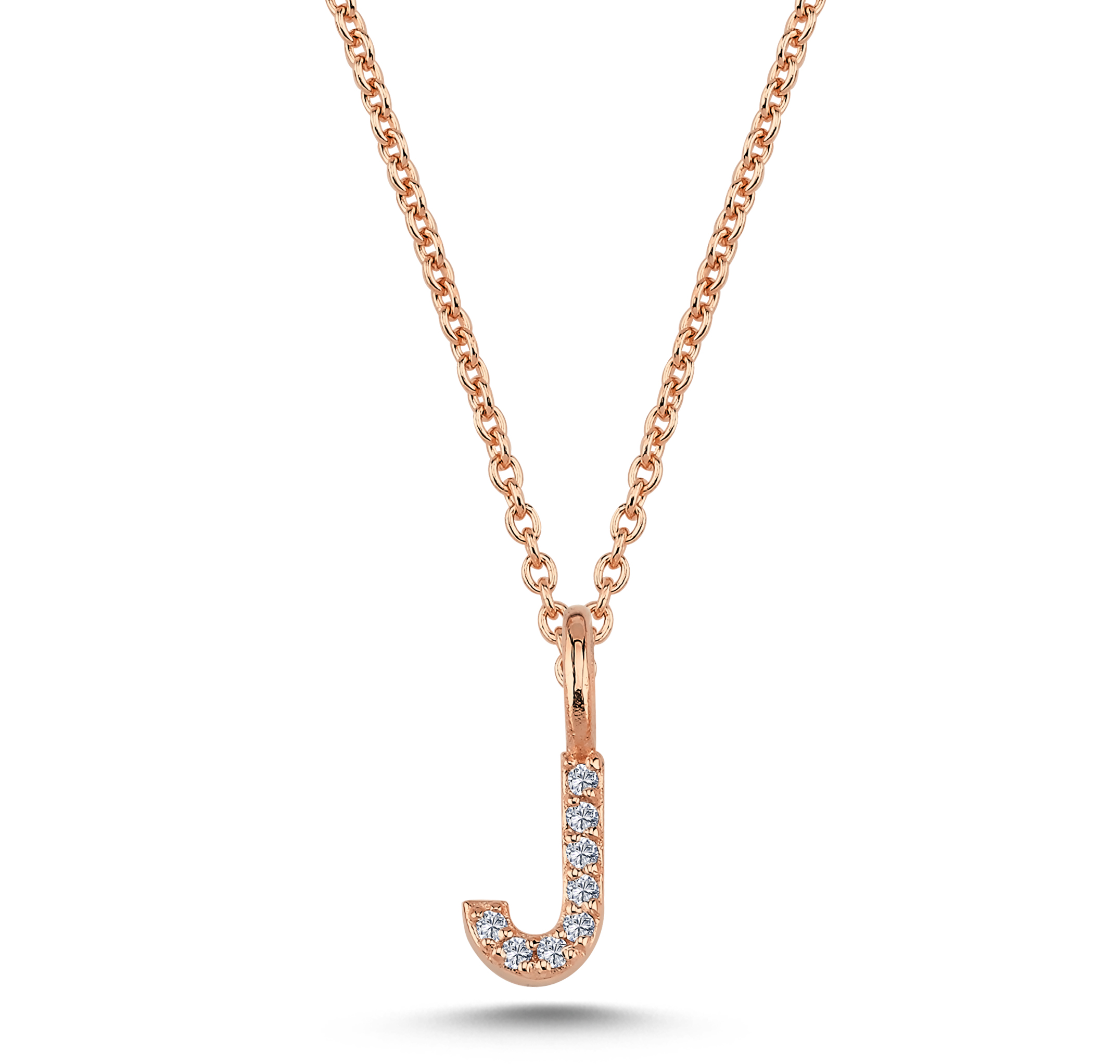 Nuran Bogstav vedhæng "J" med pavé V2201-J 0040