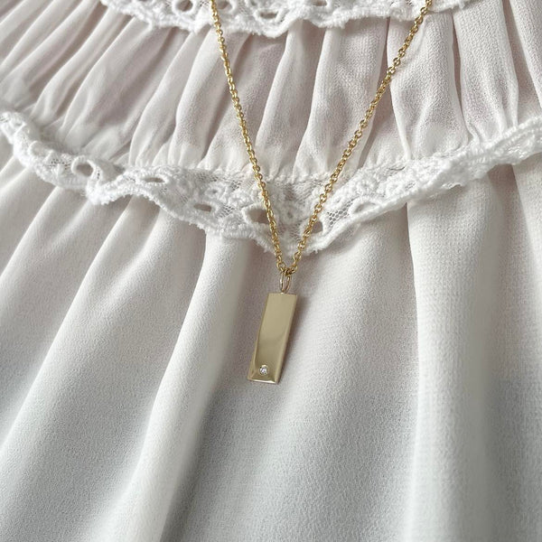 Heiring 14 Kt. Signet Vedhæng Med Brillant 77-5-60BR