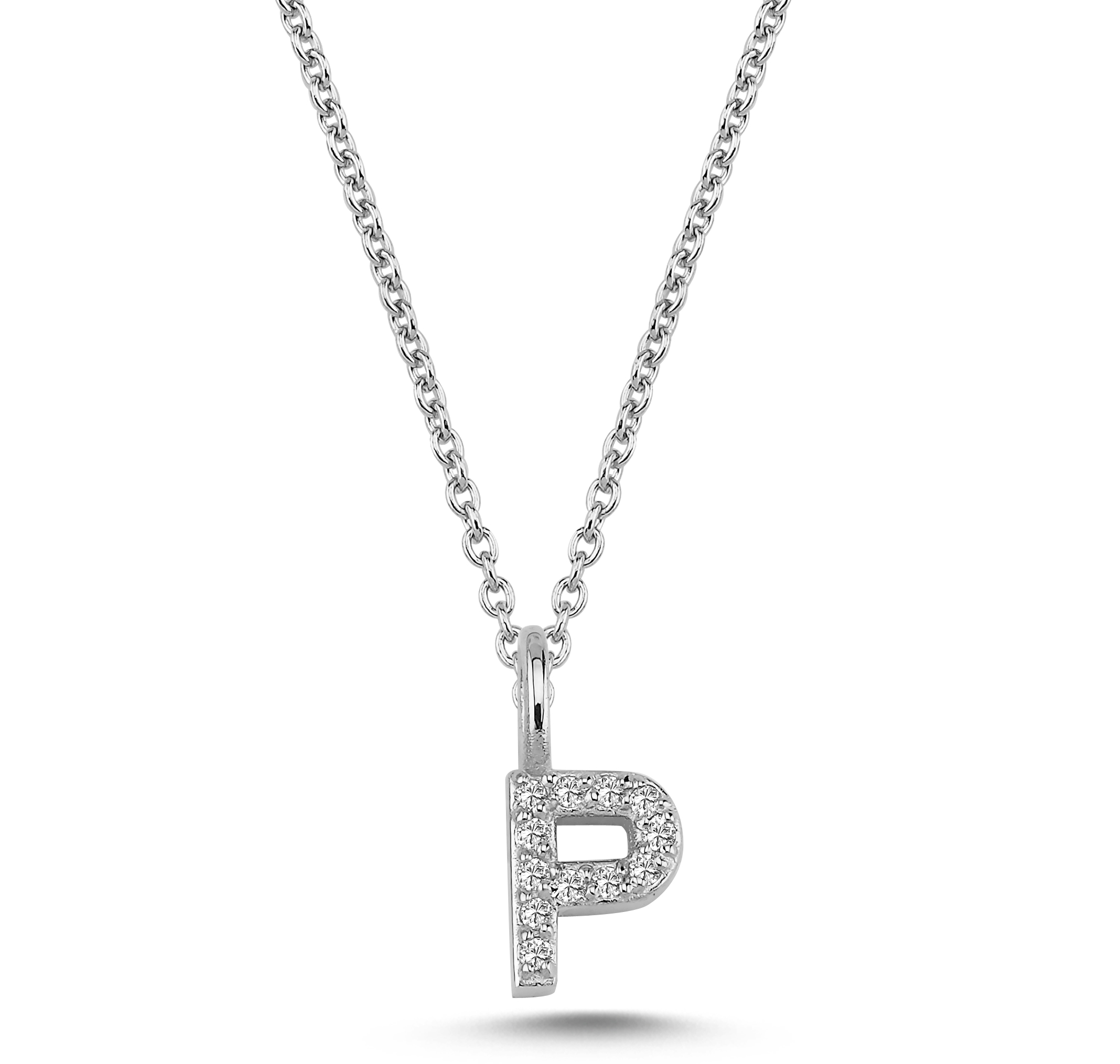 Nuran Bogstav vedhæng "P" med pavé V2201-P 0060