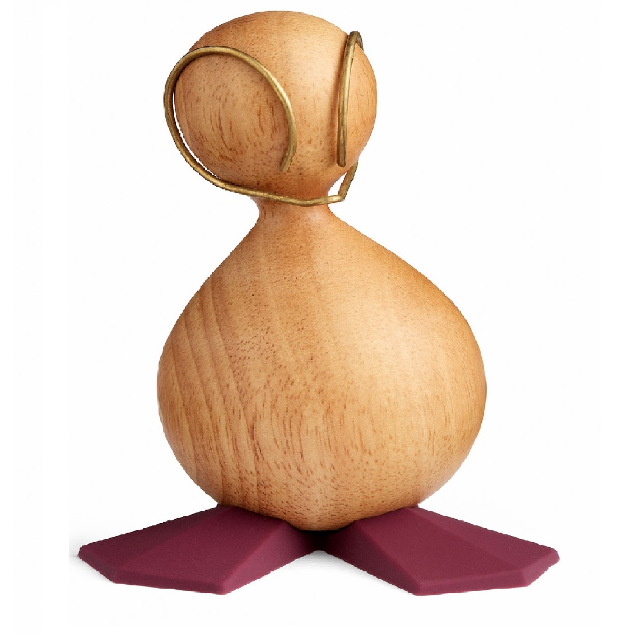 Aviendo The Ugly Duckling Rubber Wood Burgundy Feet UD025