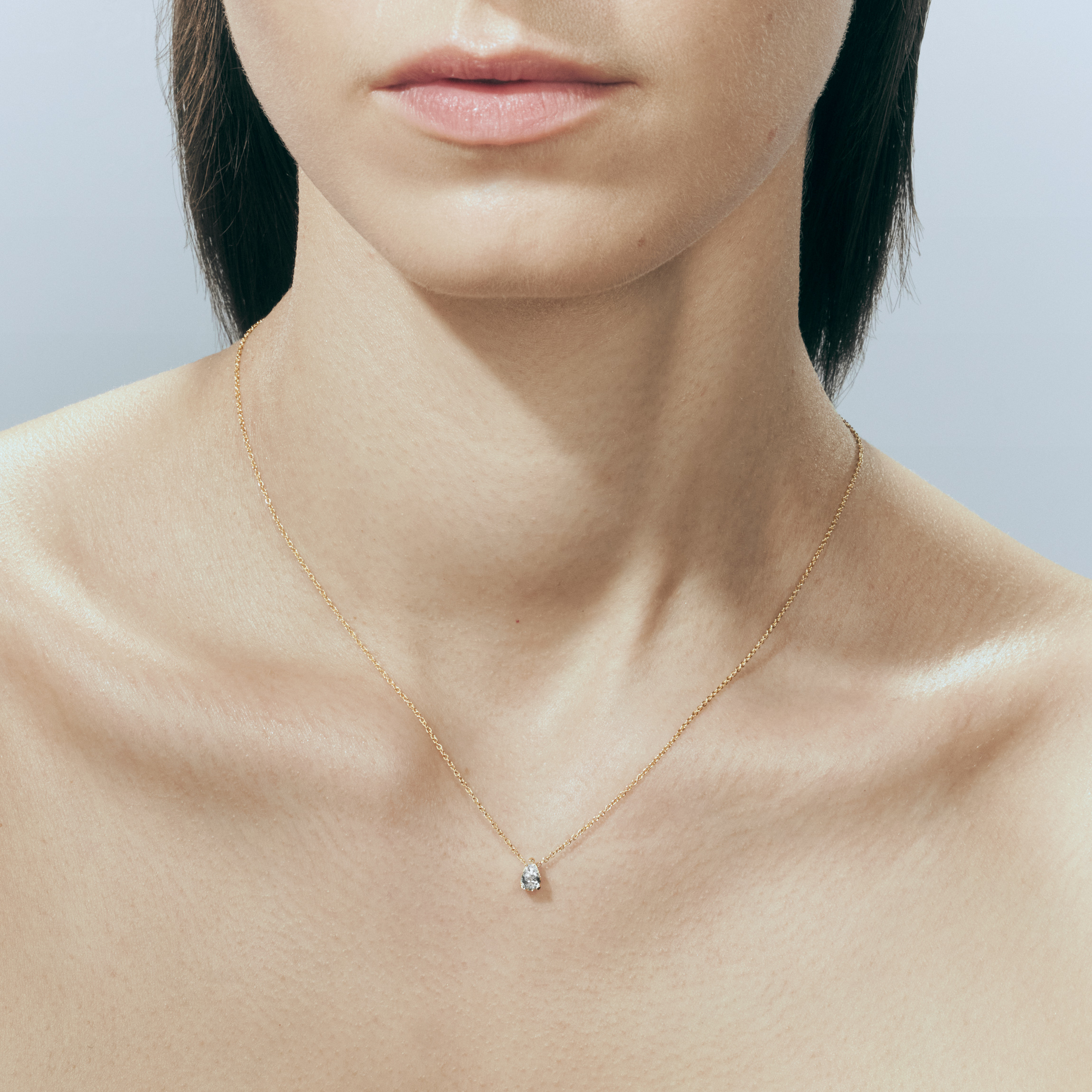 Sophie Bille Brahe Sky Simple Halskæde NL25_PEAR030_WH