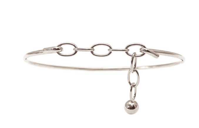 Heiring Armring Kæde rhodineret sølv 53-3-80rh