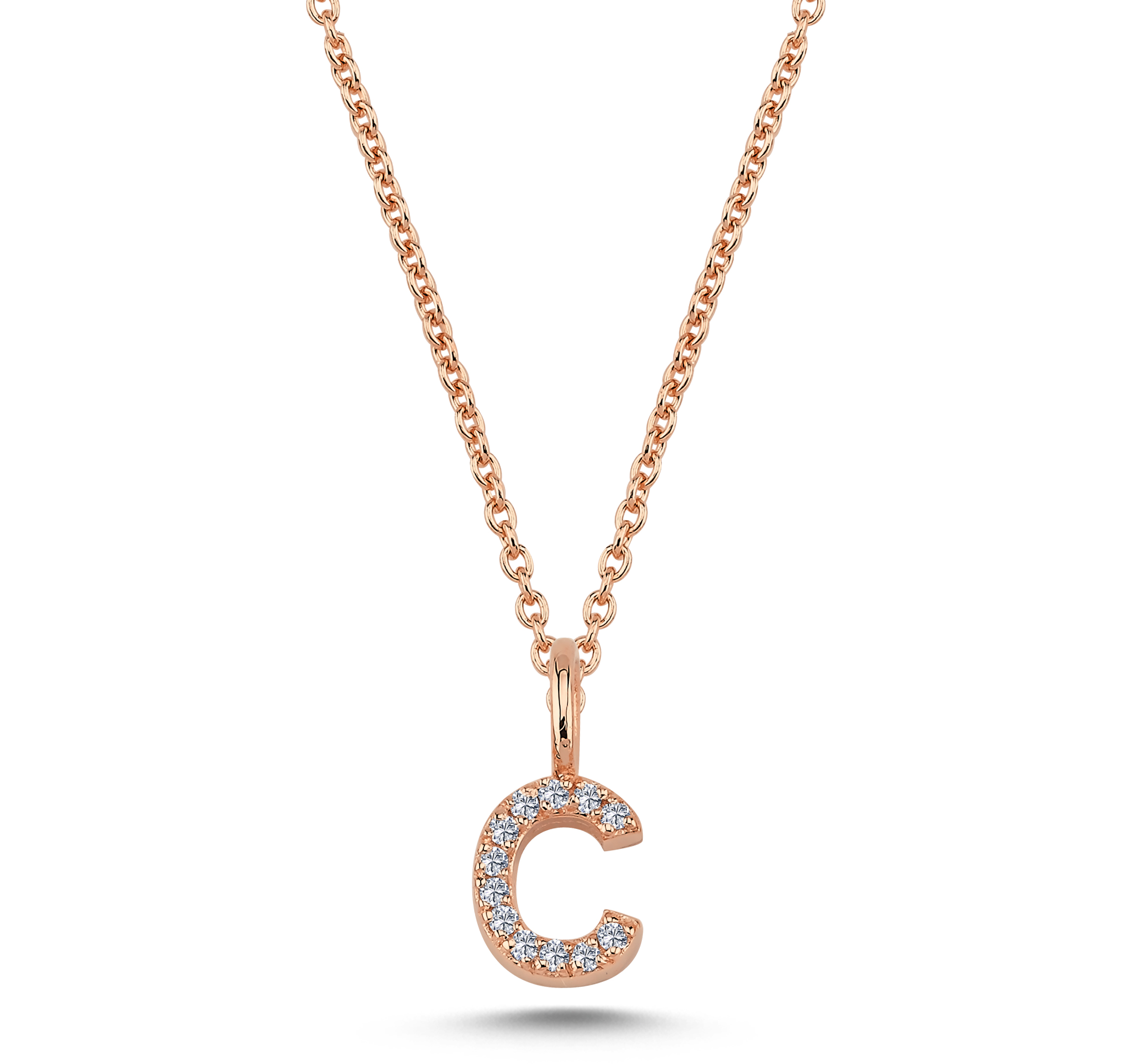 Nuran Bogstav vedhæng "C" med pavé V2201-C 0060