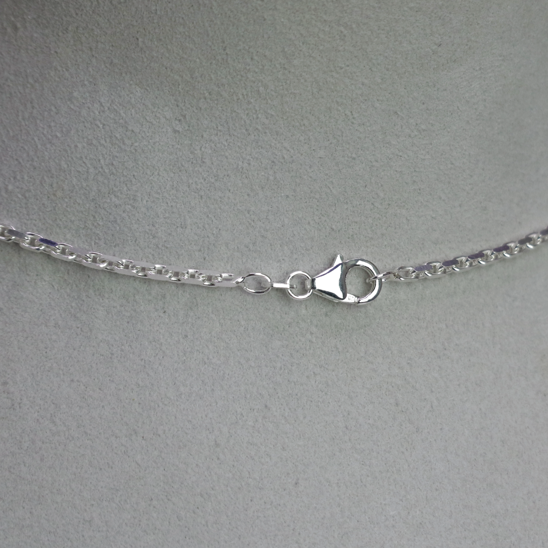 BNH Anker Facet Kæder 14 kt hvidguld 1,1 mm