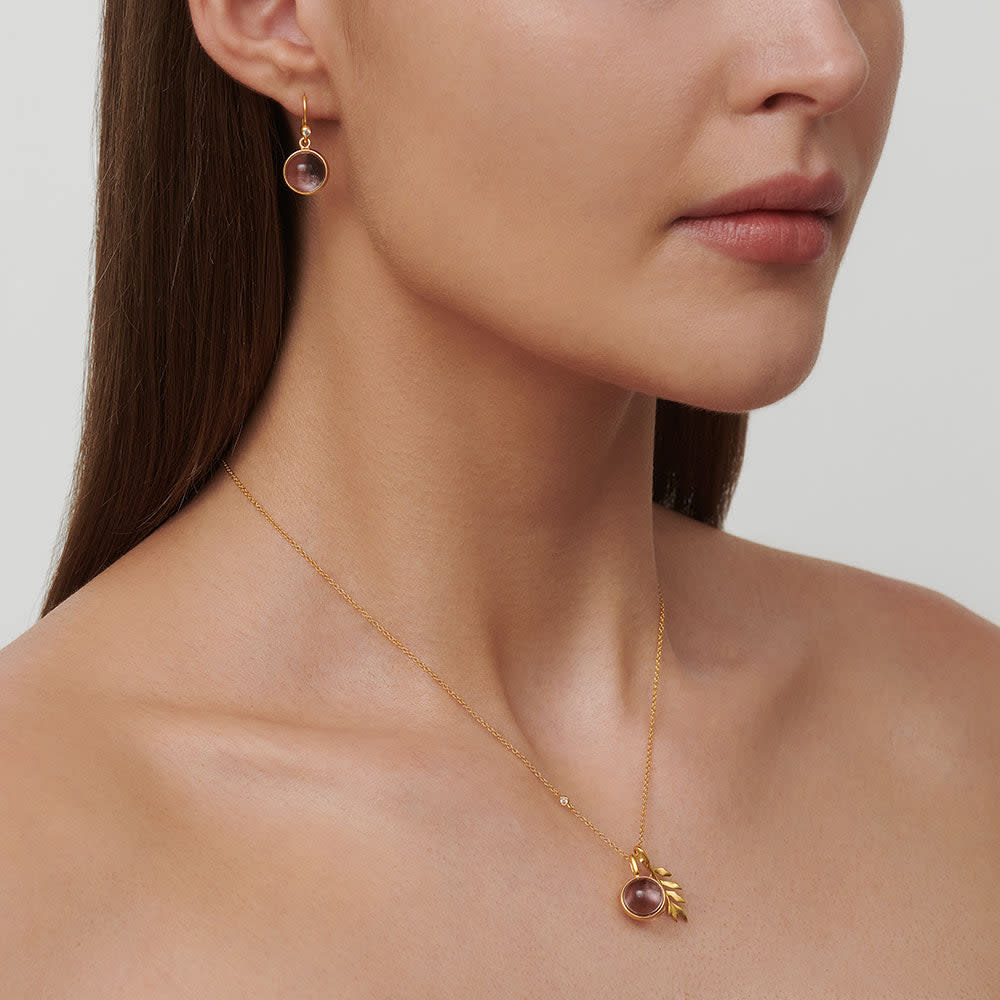 Julie Sandlau Prime Øreringe Dusty Rose Forgyldt HKS181GDDSROCRCZ