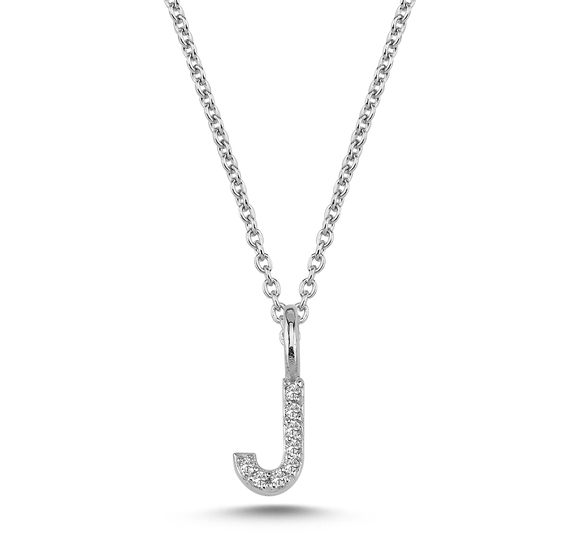 Nuran Bogstav vedhæng "J" med pavé V2201-J 0040