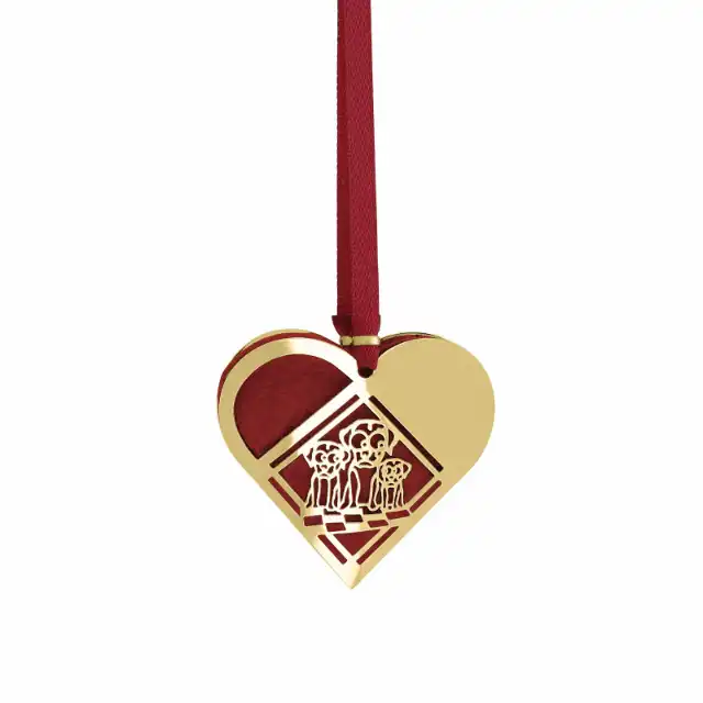 Nordahl Andersen Miniature julehjerte - Fyrtøjet - 18k forgyldt 98862952000