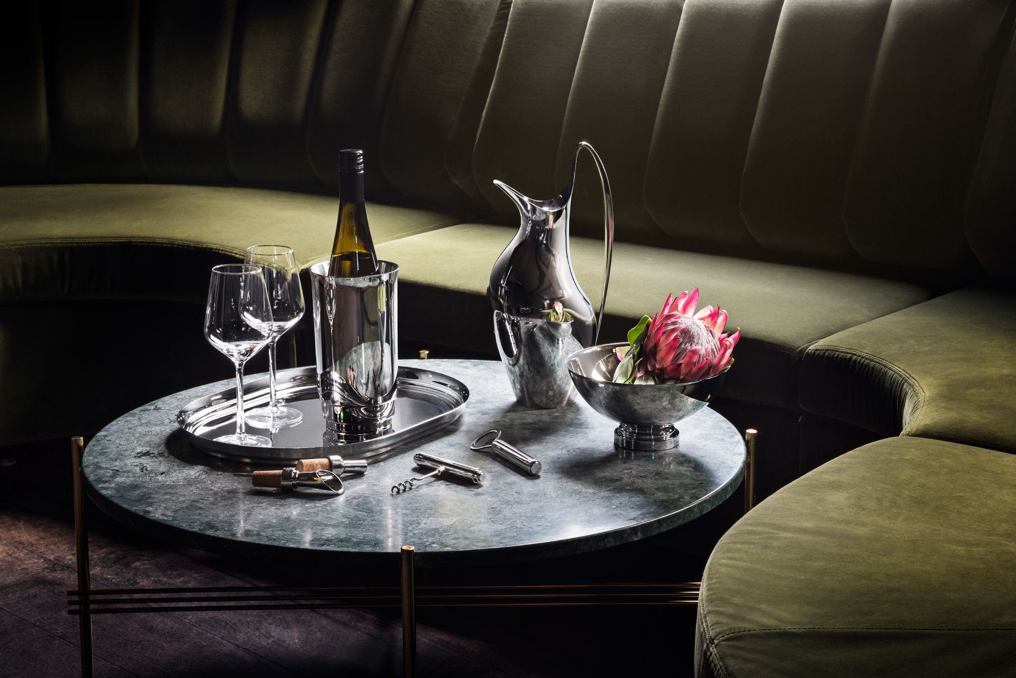 Georg Jensen Manhattan Bakke med læder 3586081