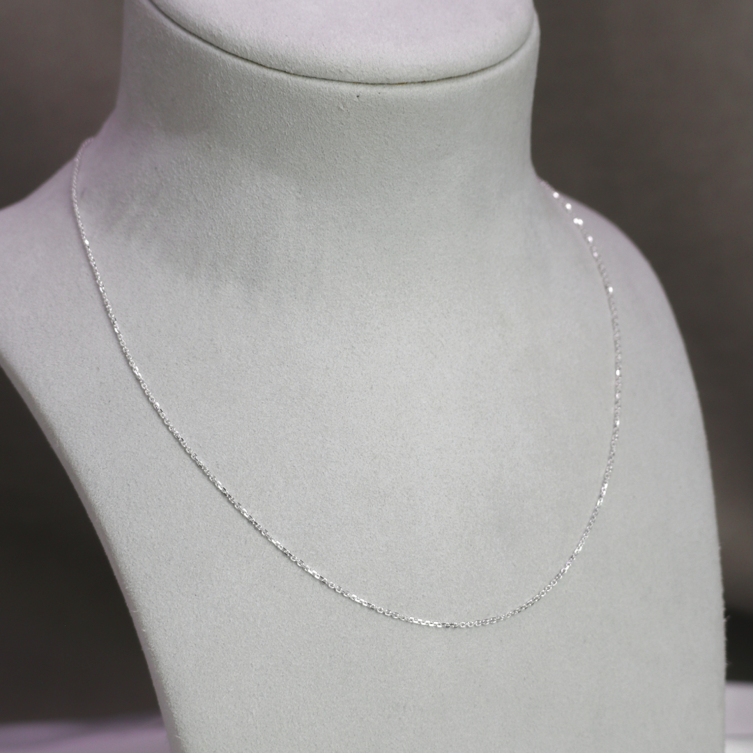 BNH Anker Facet Kæder 14 kt hvidguld 0,5 mm