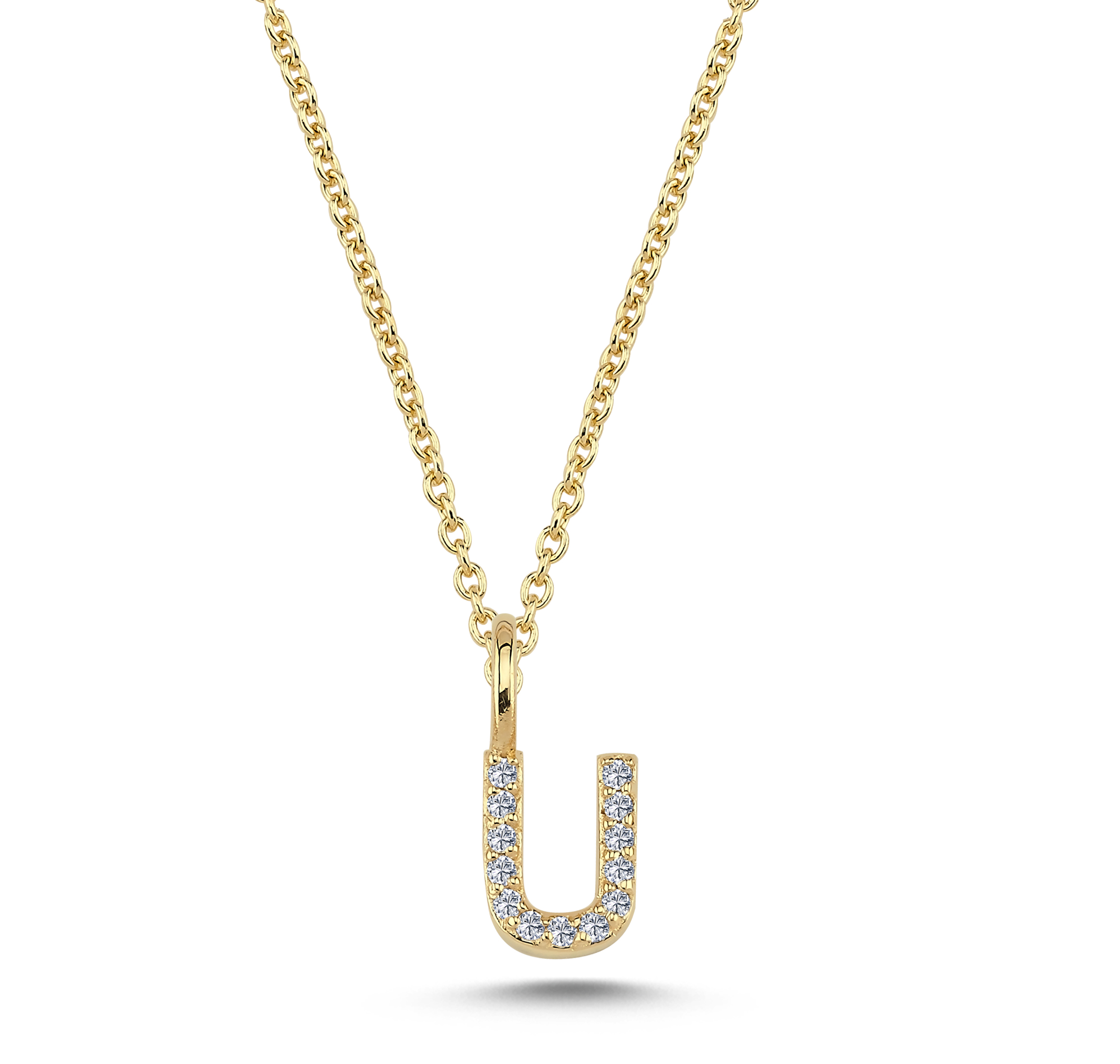 Nuran Bogstav vedhæng "U" med pavé V2201-U 0065