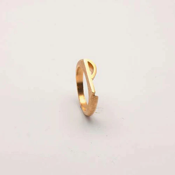 Heiring Initials Ring P Forgyldt 52-4-16FG