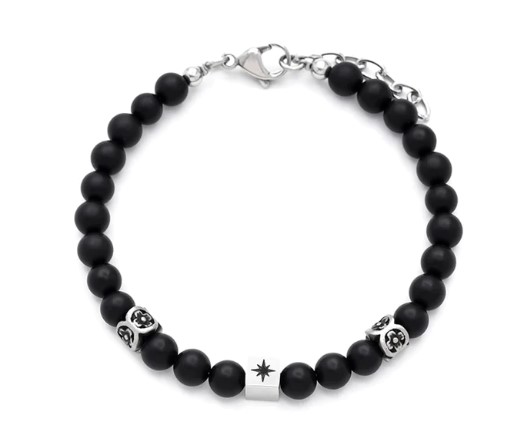 SAMIE armbånd med sorte perler x3018sos