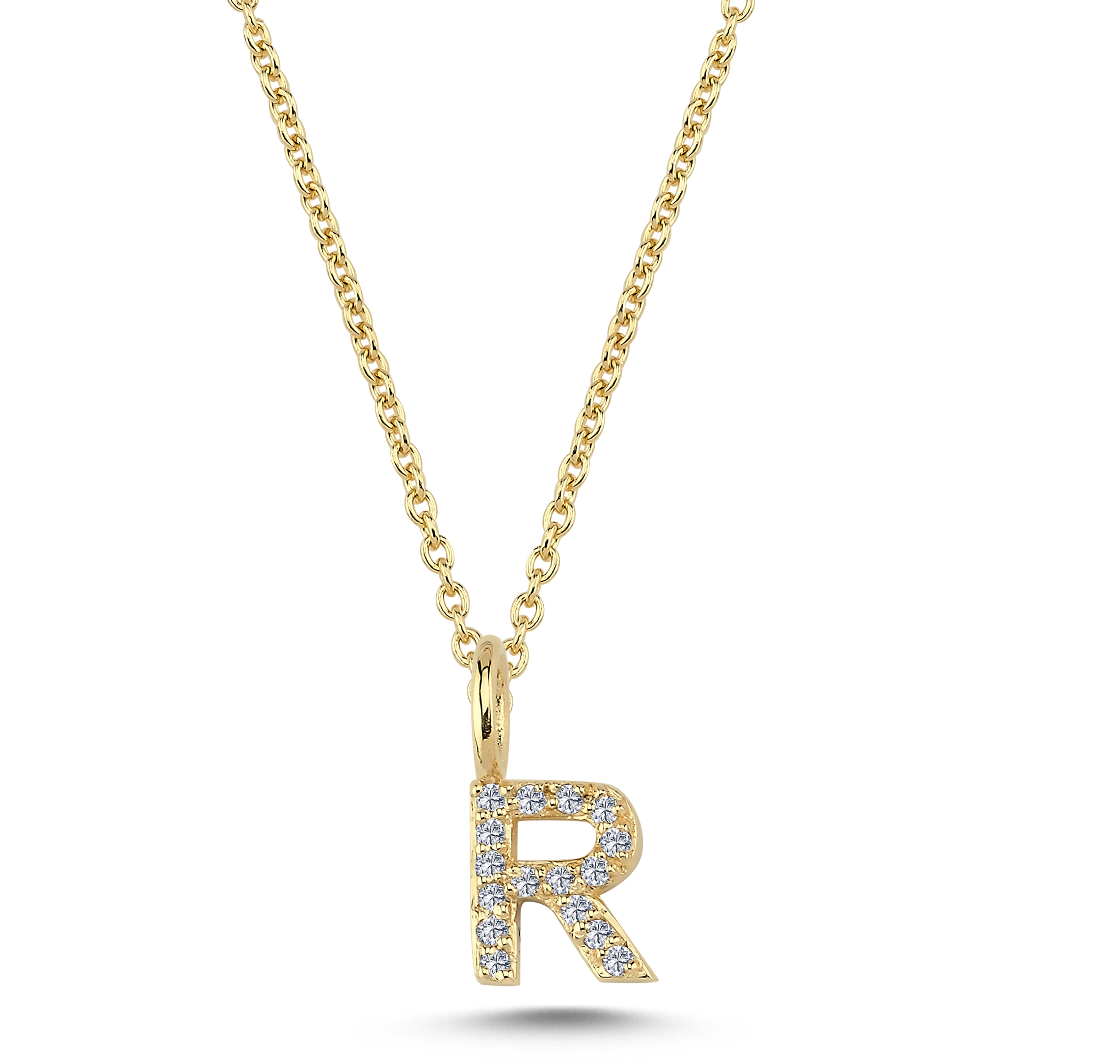 Nuran Bogstav vedhæng "R" med pavé V2201-R 0080