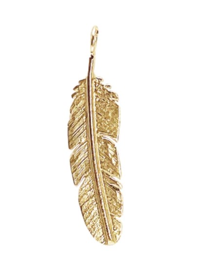 Heiring fjer SMALL til Armring med kæde 53-3-90